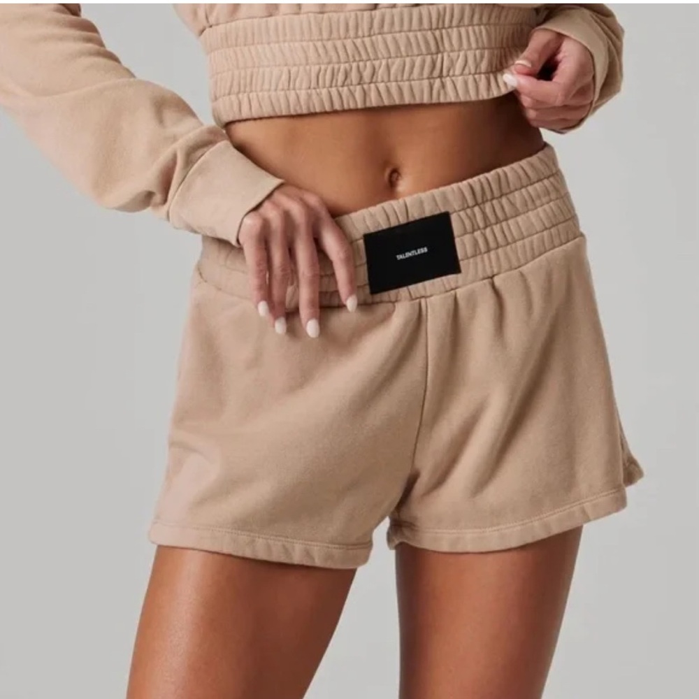 TALENTLESS WOMENS BOXING SHORTS Tan